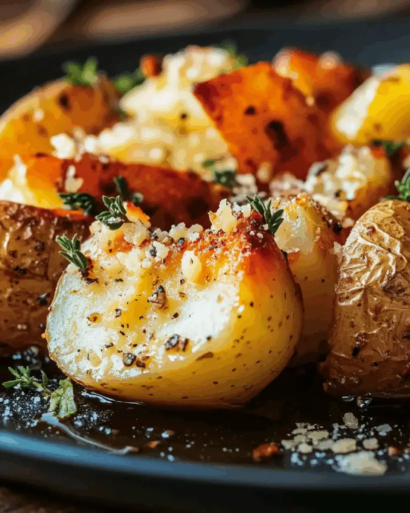 Garlic Parmesan Roasted Potatoes 4 Garlic Parmesan Roasted Potatoes