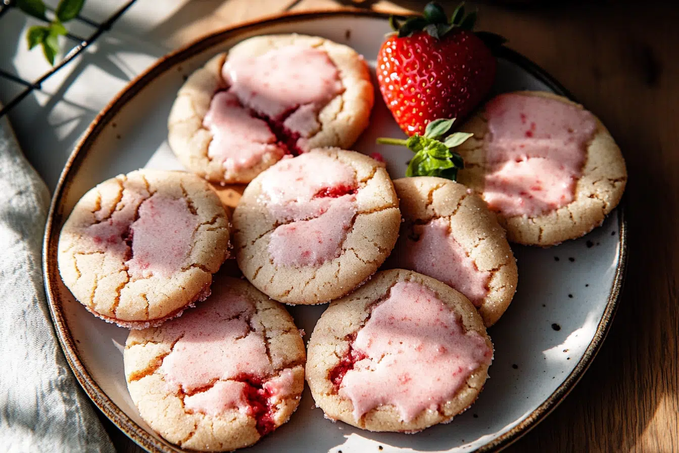 Double Strawberry Sugar Cookies