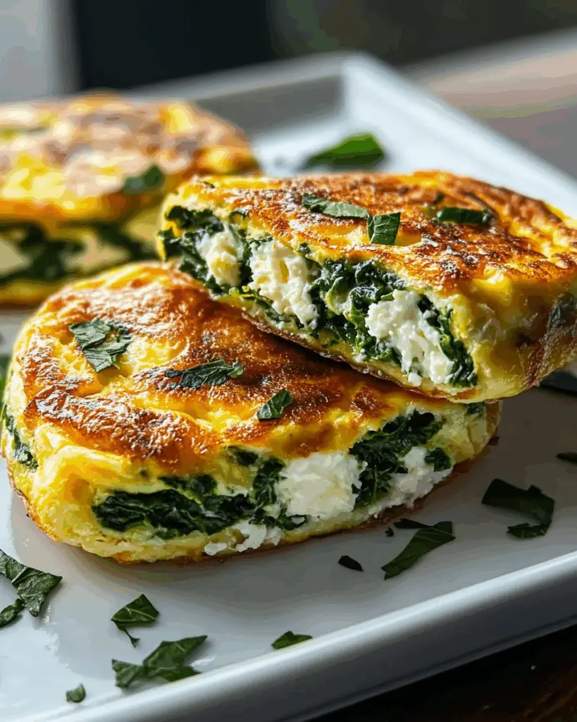 Easy Spinach Feta Baked Omelets 4 Easy Spinach Feta Baked Omelets