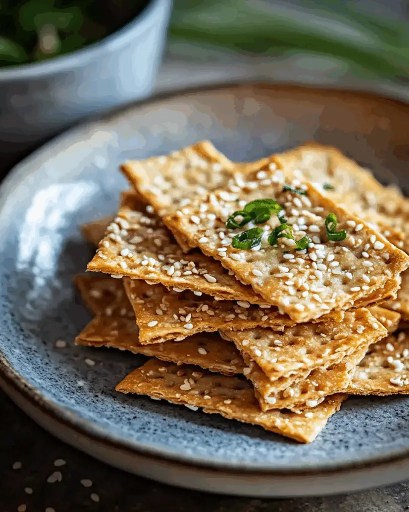 Homemade Sesame Crackers 4 Homemade Sesame Crackers