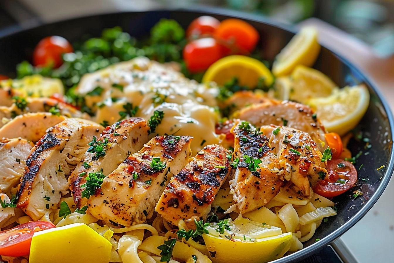 Spicy Lemon Harissa Chicken Alfredo