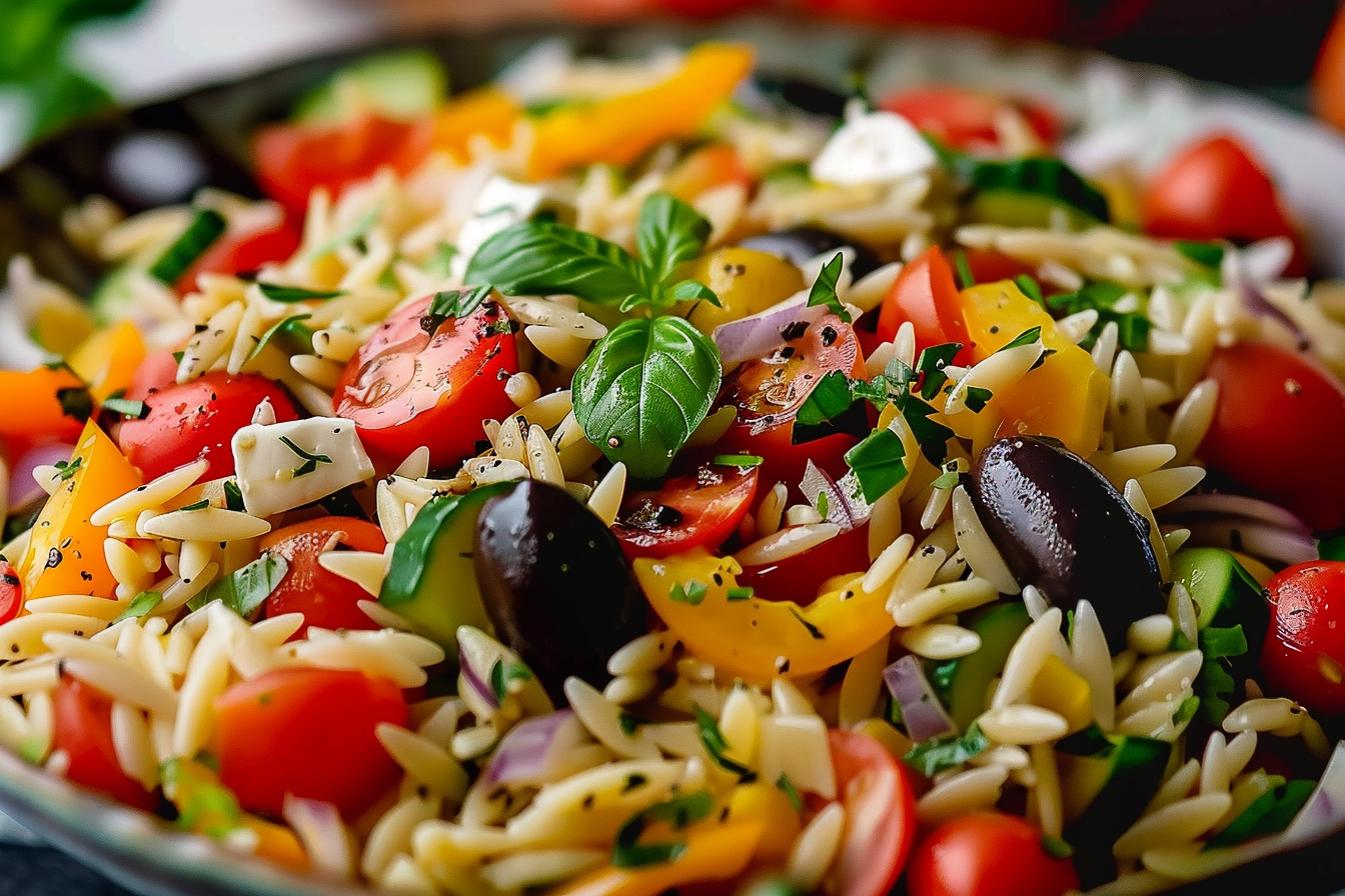 Mediterranean Italian Orzo Pasta Salad