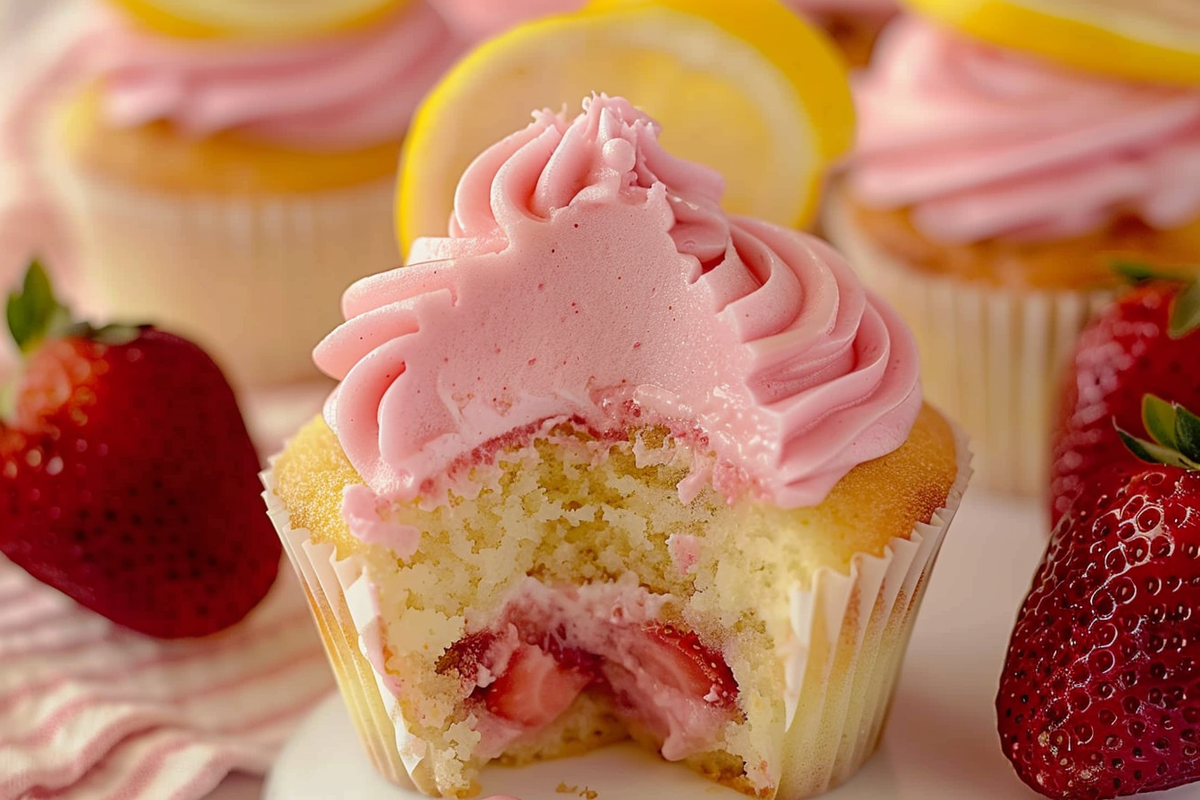 Strawberry Lemonade Cupcakes