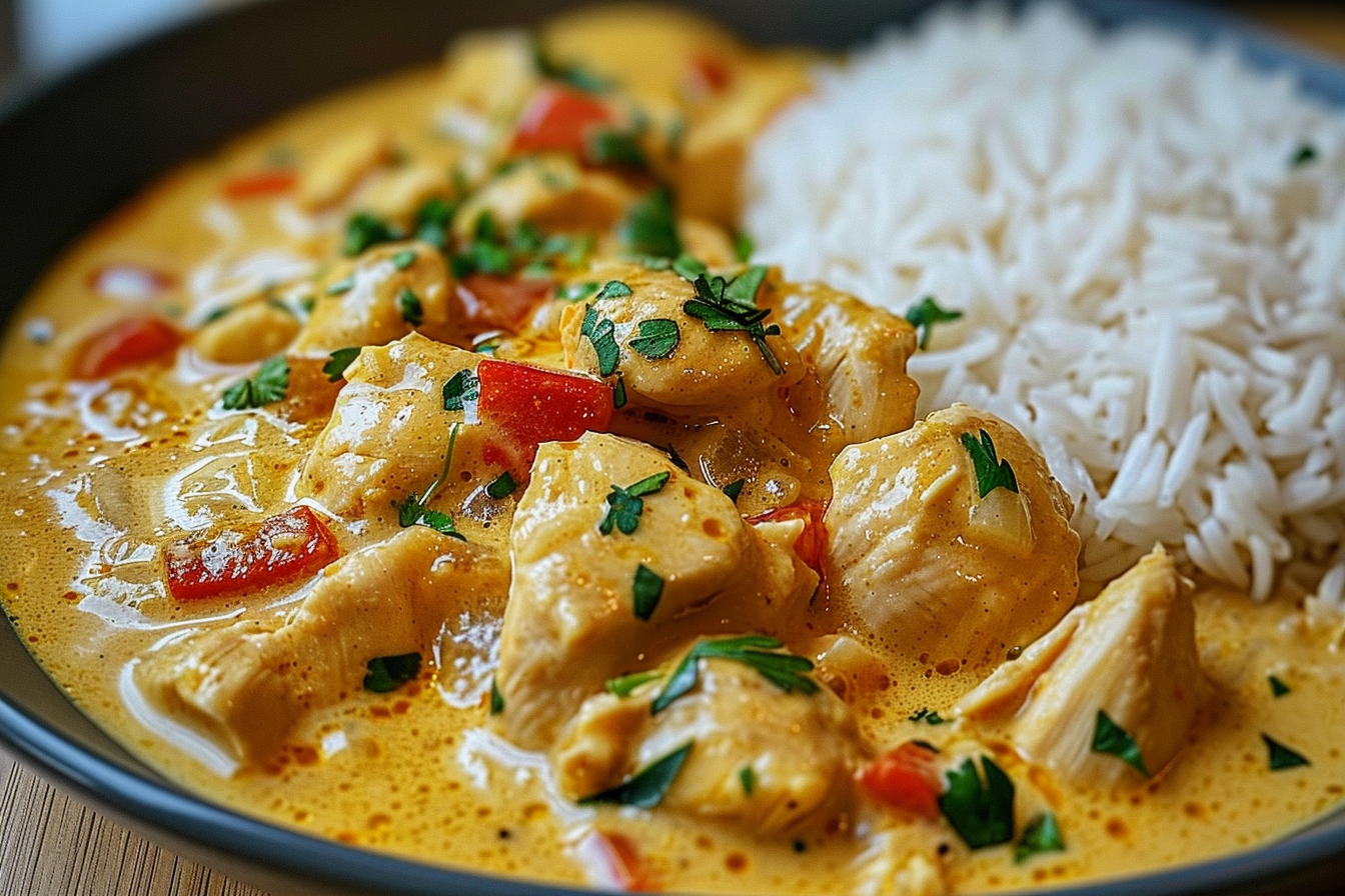 Creamy Coconut Chicken Curry with Rice