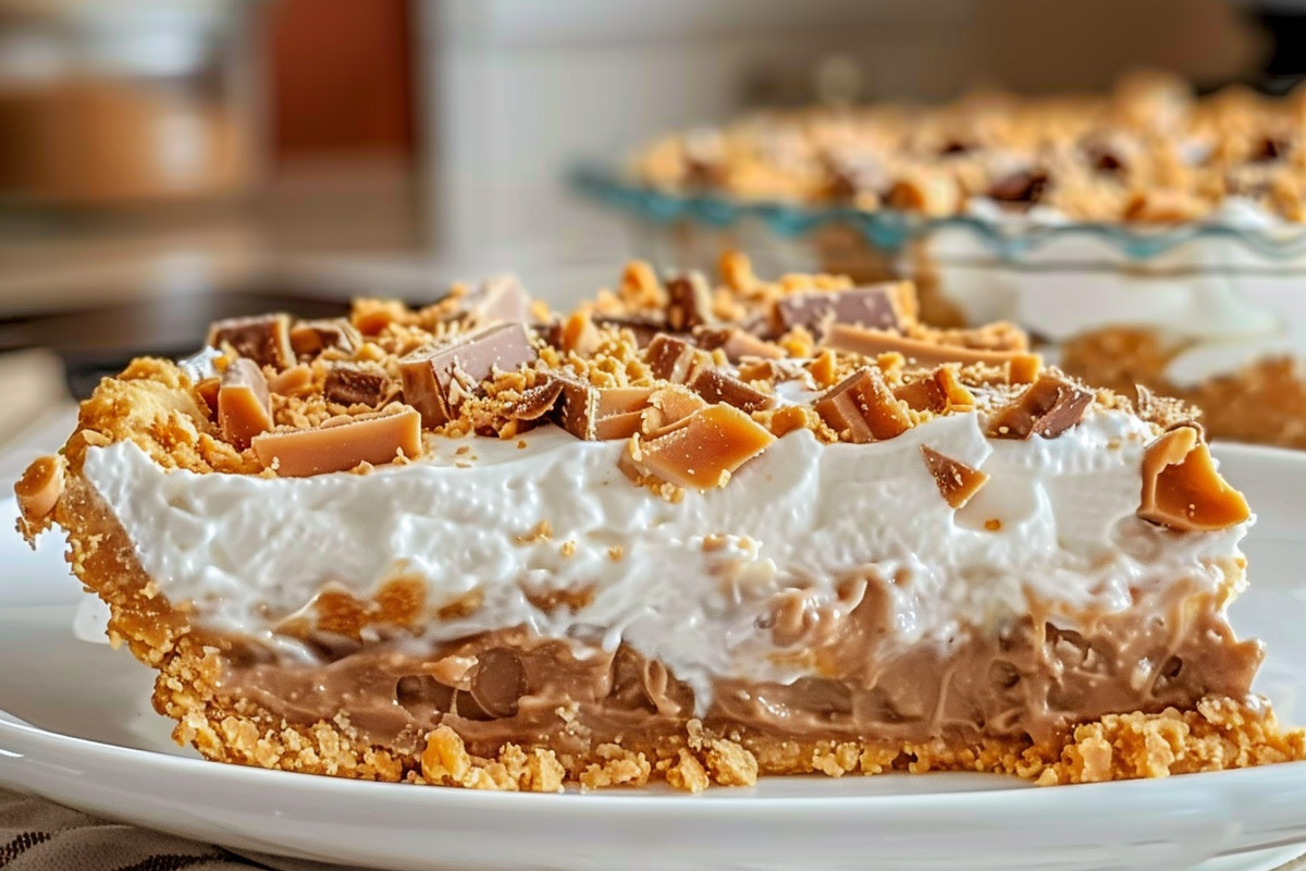 No-Bake Butterfinger Pie
