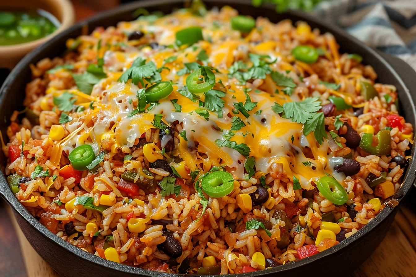Cheesy Fiesta Taco Rice