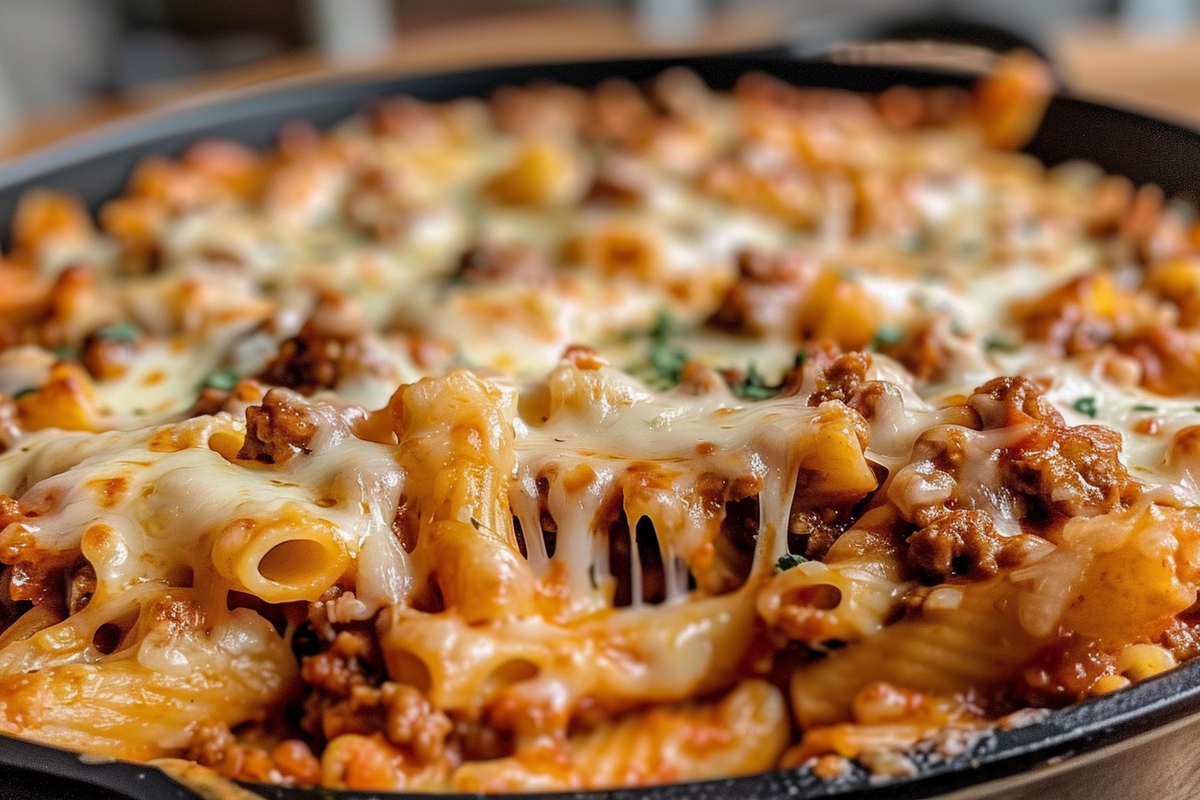 Baked Ziti with Ground Beef and Ricotta
