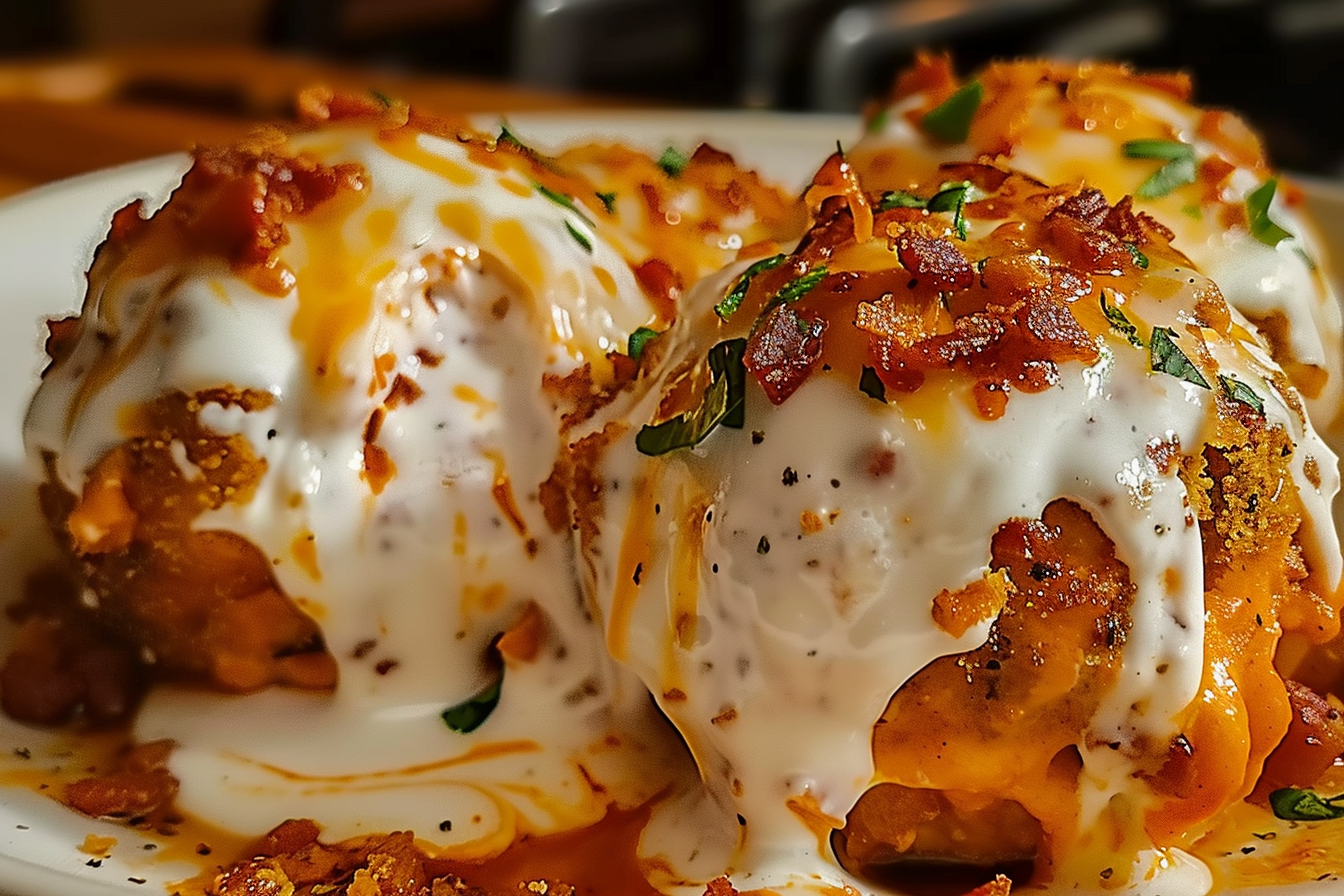 Buffalo Chicken Bacon Loaded Mozzarella Bombs