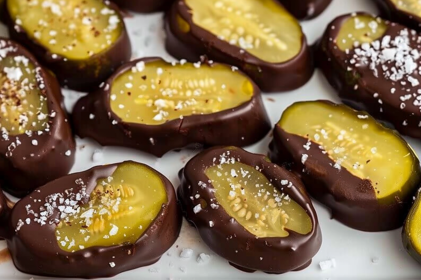 Salty Sweet Chocolate Covered Pickles