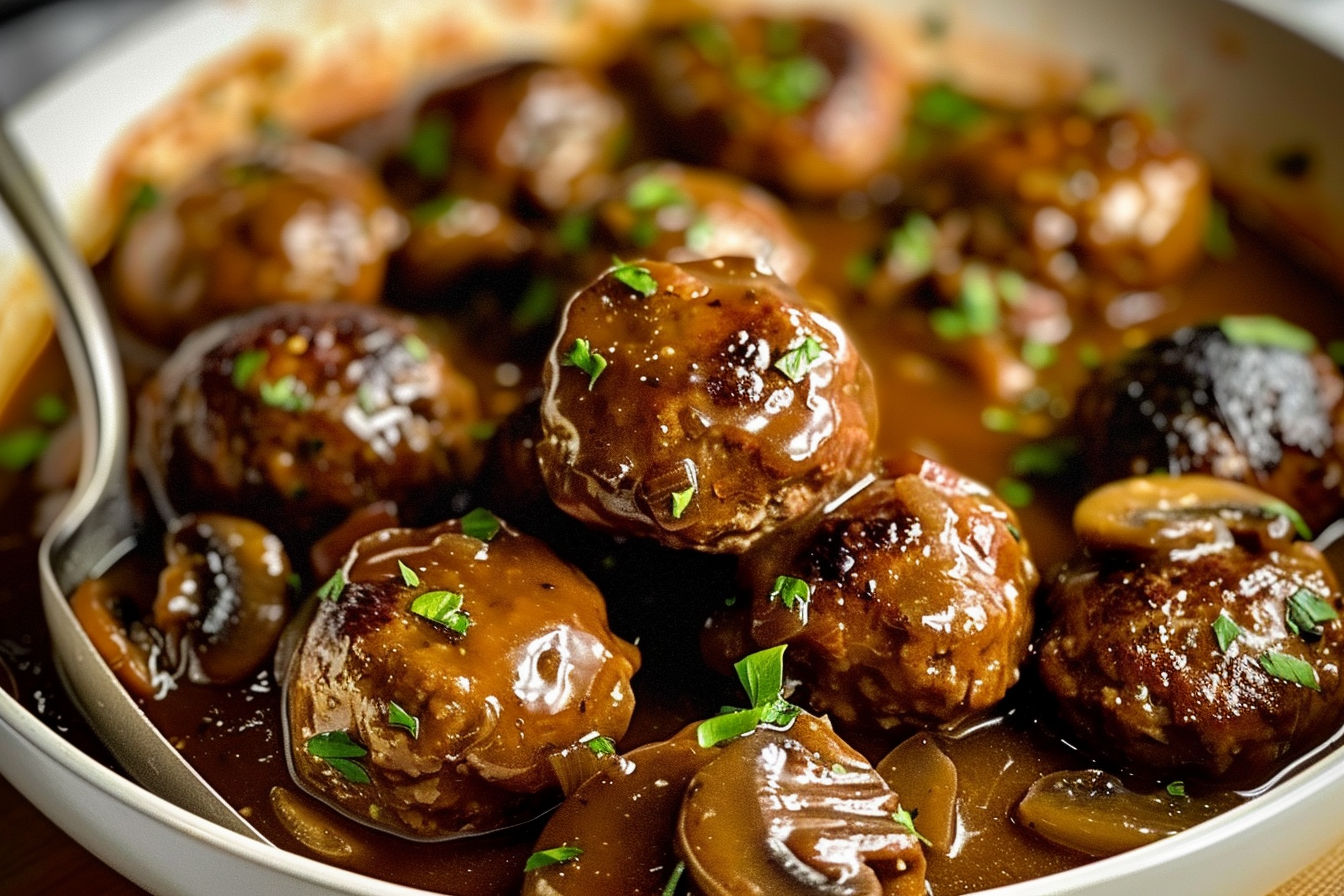 Gourmet Meatballs in a Rich Mushroom Sauce