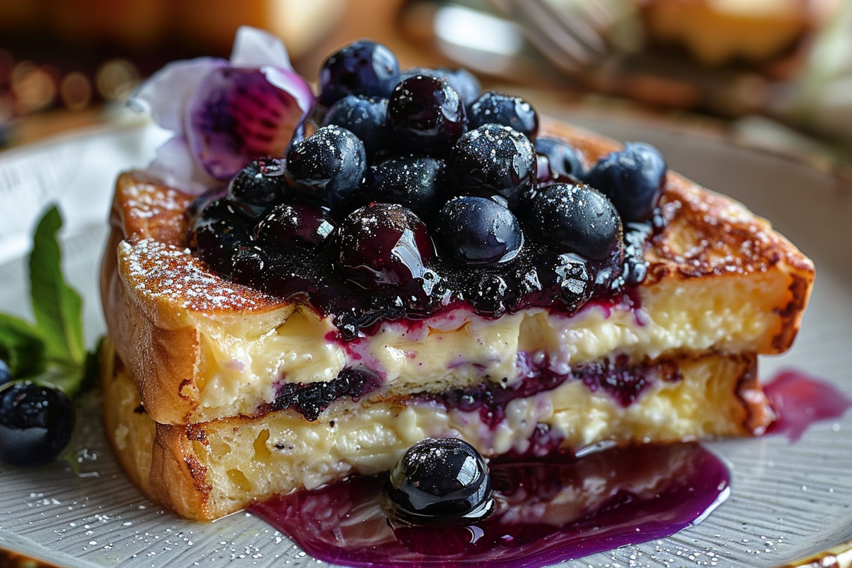 Blueberry Cheesecake Stuffed French Toast