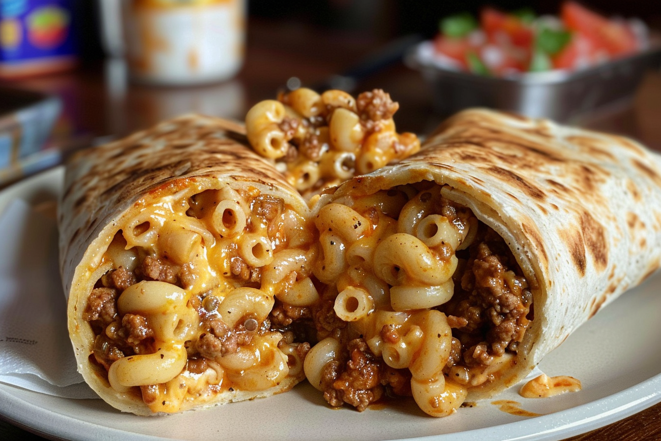 Sloppy Joe Mac & Cheese Wrap