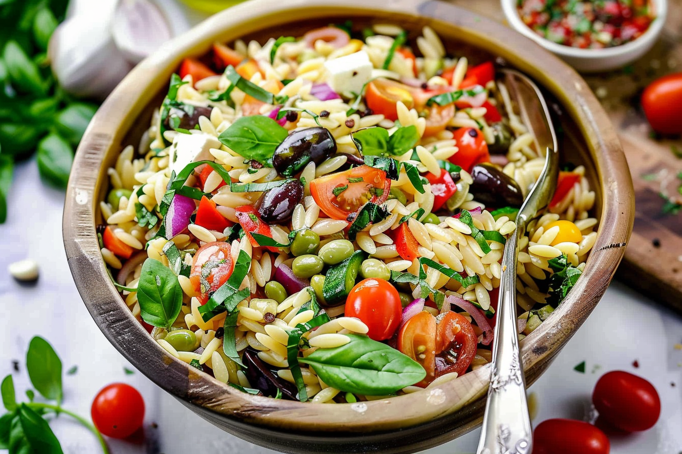 Easy Mediterranean Orzo Salad