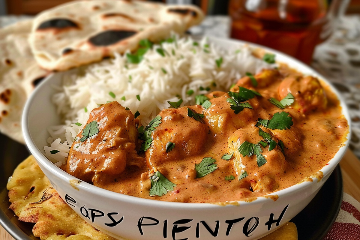 Epic Creamy Butter Chicken with Steamed Rice & Toasted Naan