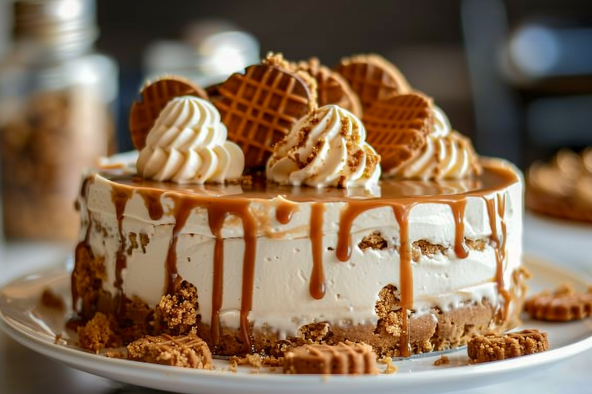 Biscoff Caramel Cookie Butter Cheesecake
