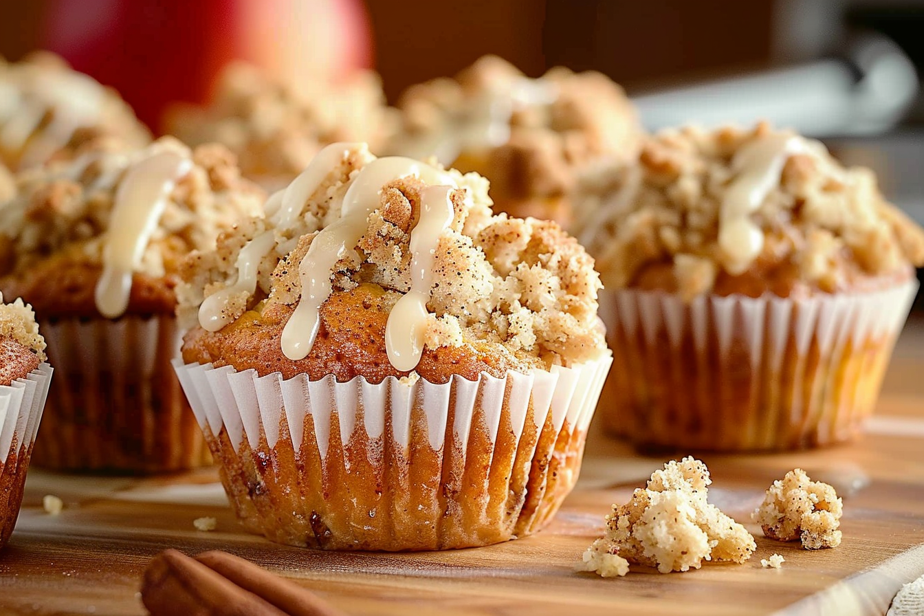 Apple Cinnamon Muffins with Streusel Topping