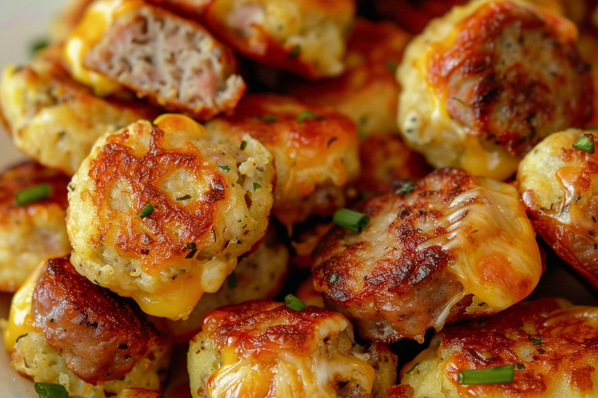 Pancake Sausage Cheese Bites