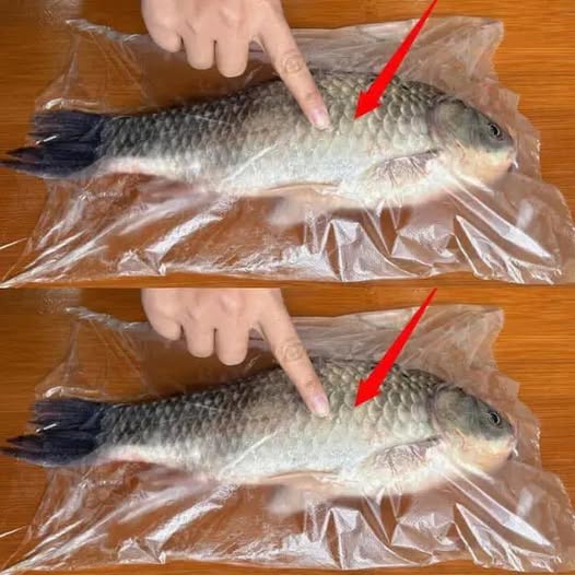 Remove Fish Scales With Plastic Bag