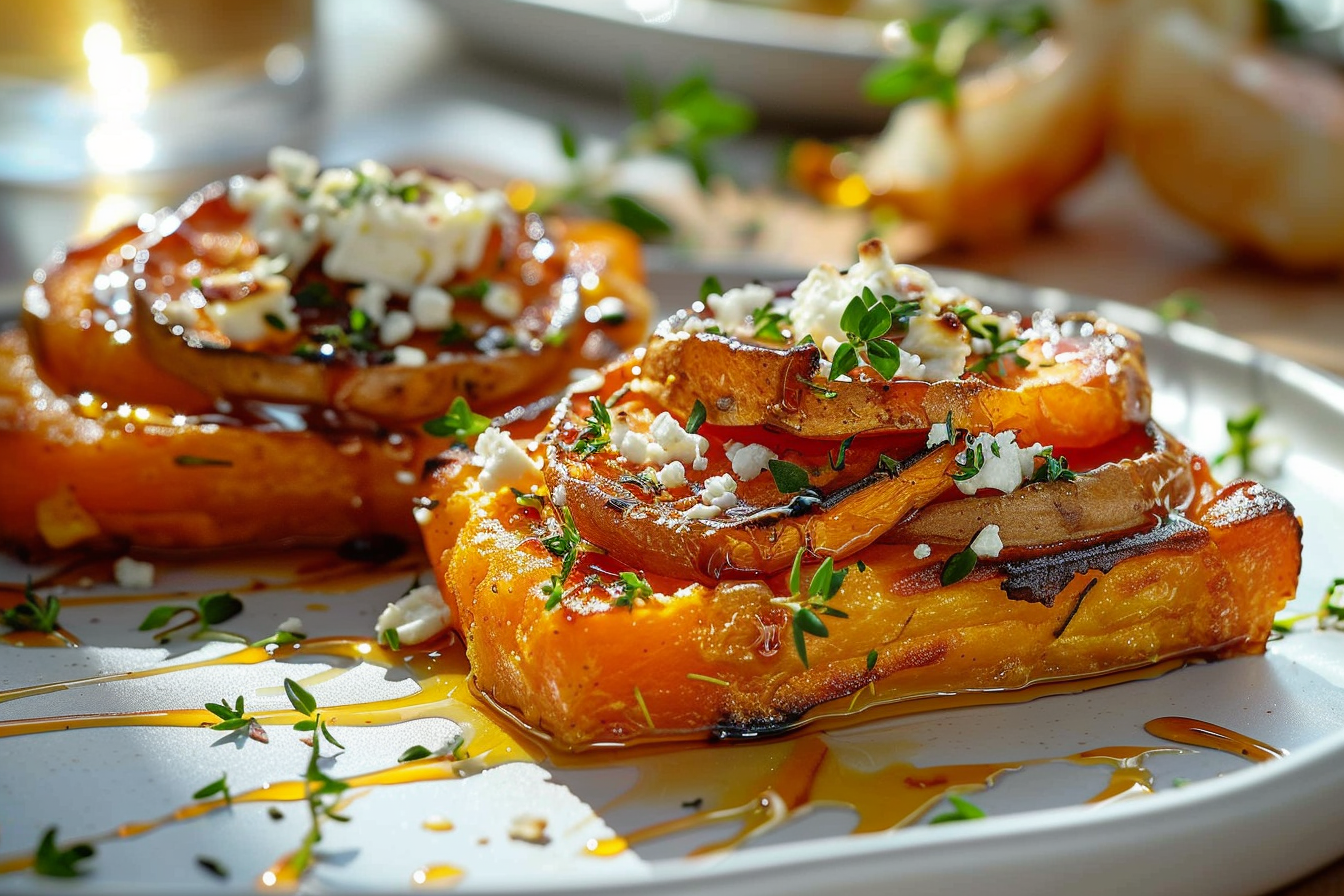 Swicy Sweet Potato & Feta Flip with Hot Honey Drizzle