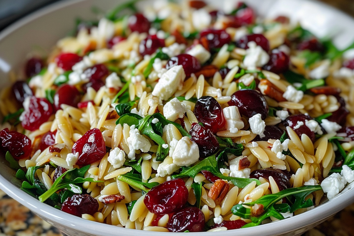Cranberry and Goat Cheese Orzo Salad