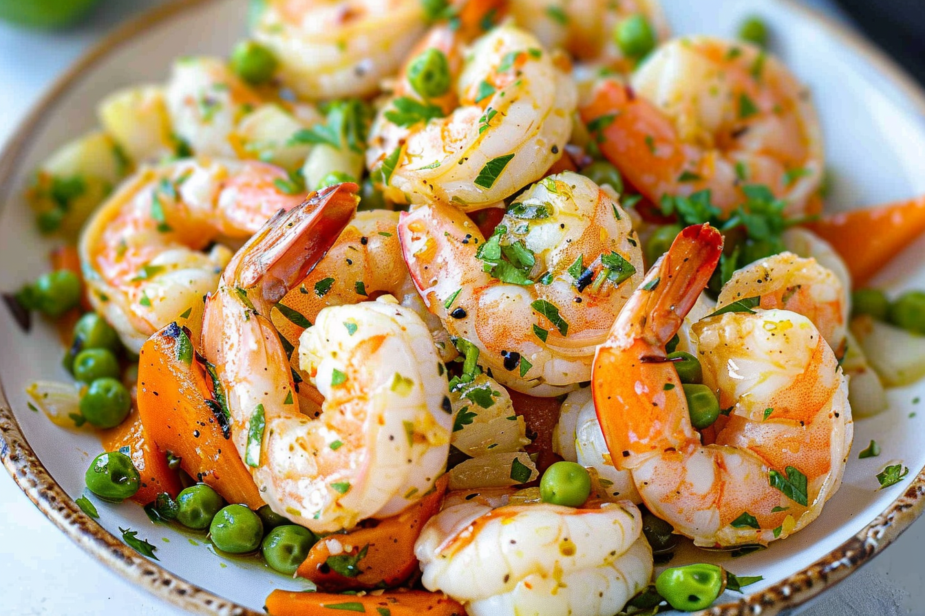 Garlic-Herb Sauteed Shrimp Veggies