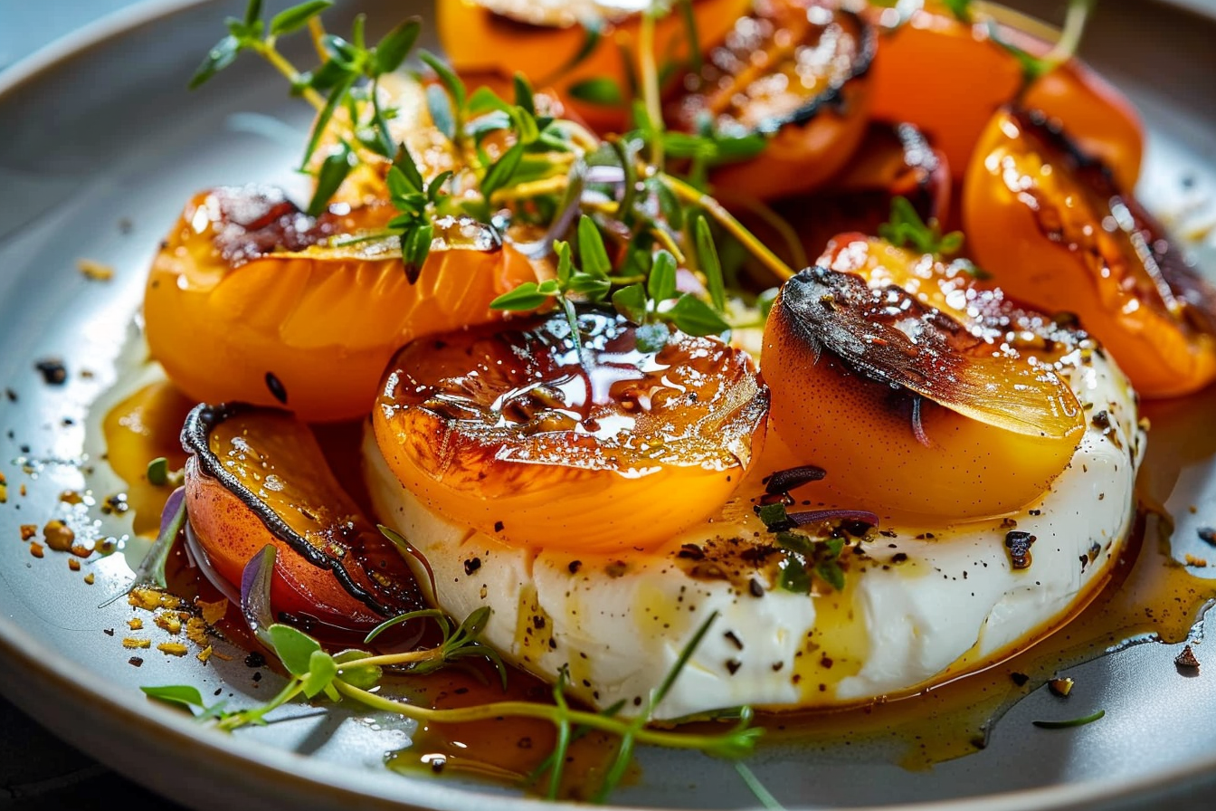 Smoky Stone Fruit and Herbed Cheese Delight