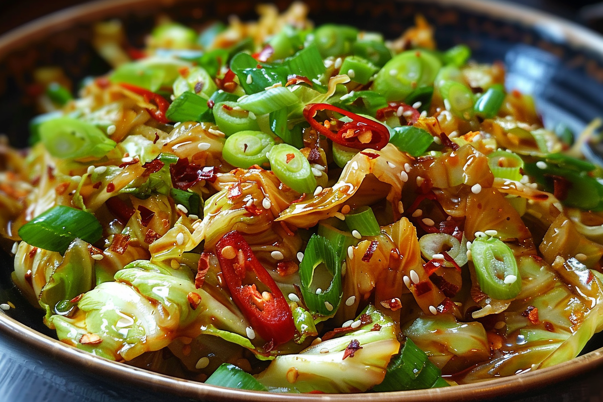 Spicy Stir-Fried Cabbage
