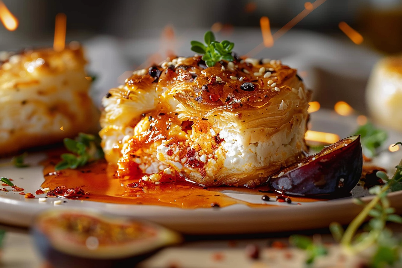 Molten Feta Puff with Sweet Chili Fig Explosion