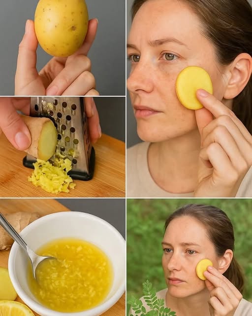 Potato And Ginger Skin Treatment