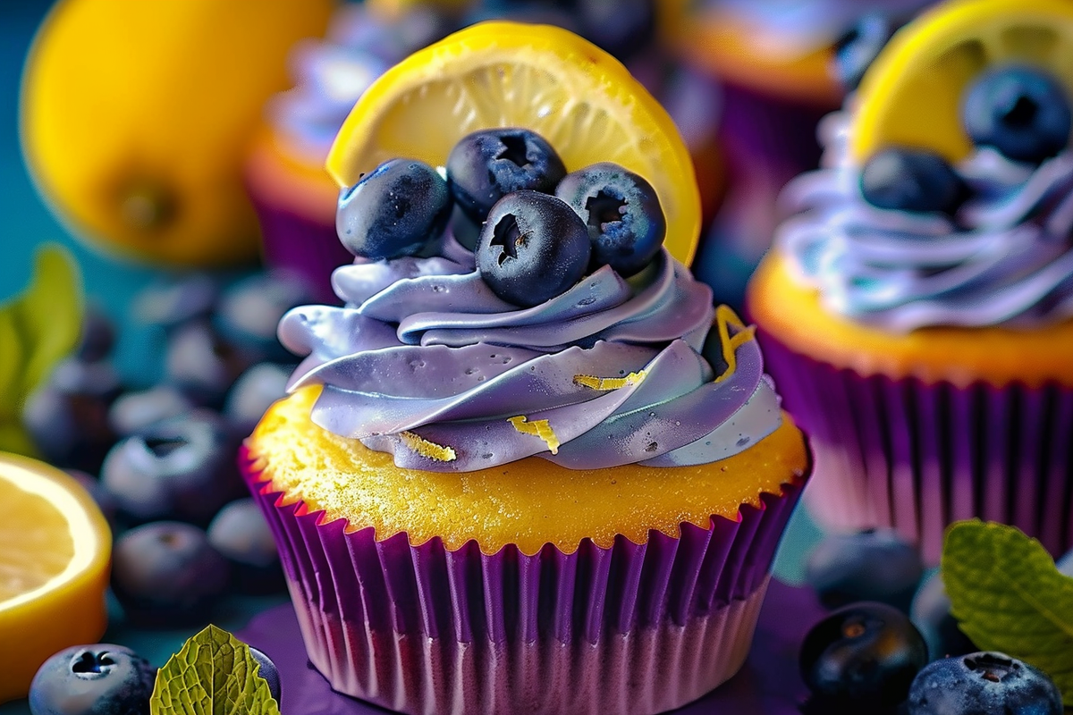Blueberry Lemonade Cupcakes
