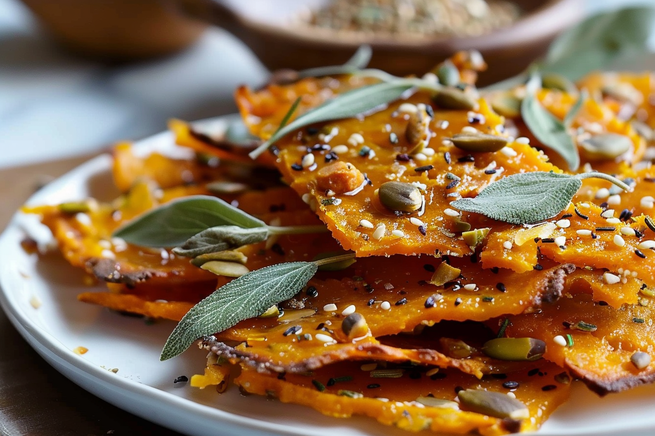 Savory Sweet Potato & Sage Brittle with Pepitas