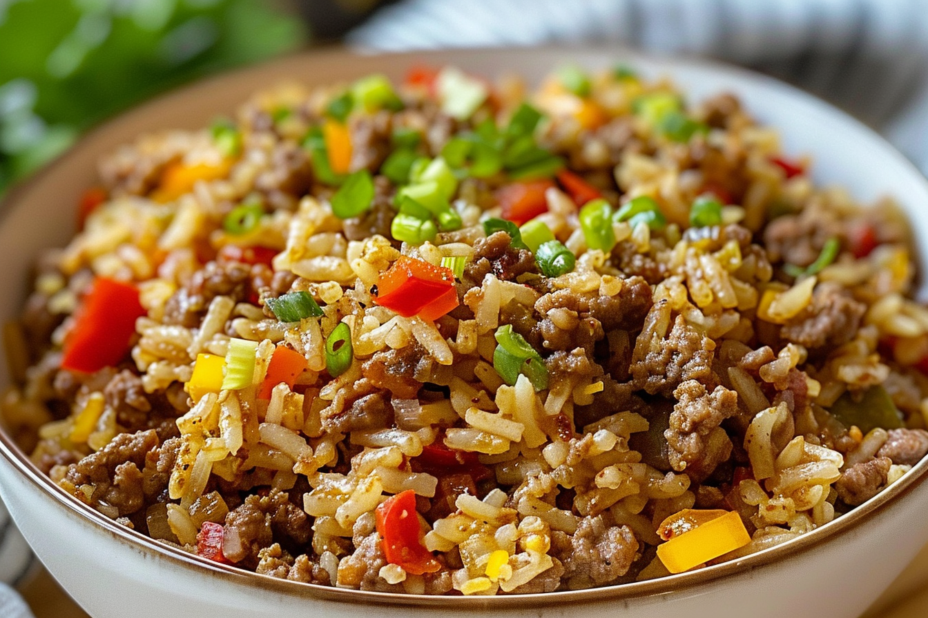 Dirty Rice with Ground Beef