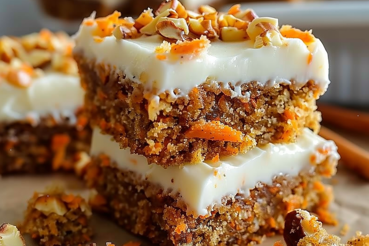 Carrot Cake Bars with Cream Cheese Frosting