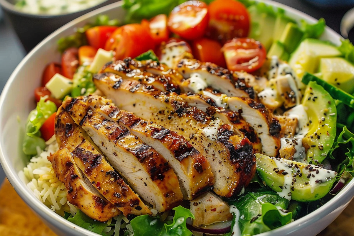 Garlic Butter Grilled Chicken Bowl