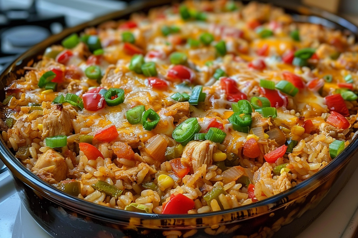 Fajita Chicken Rice Casserole