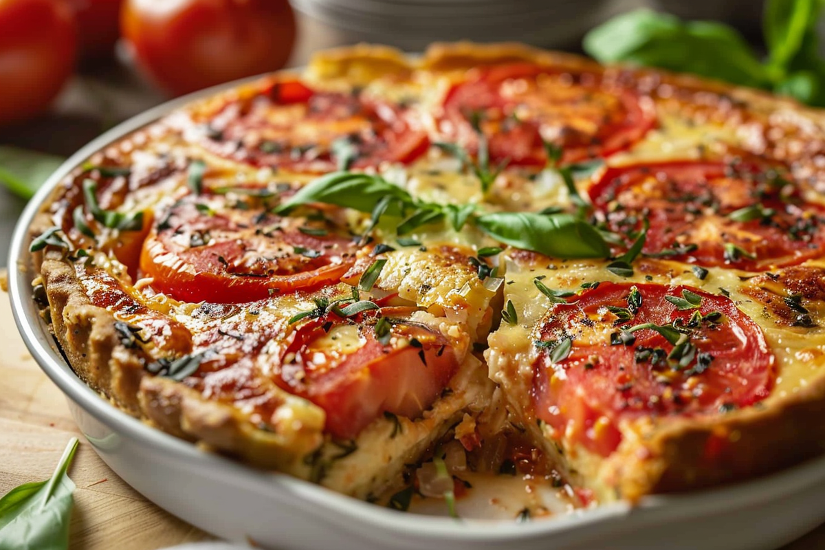 Crustless Tomato Pie