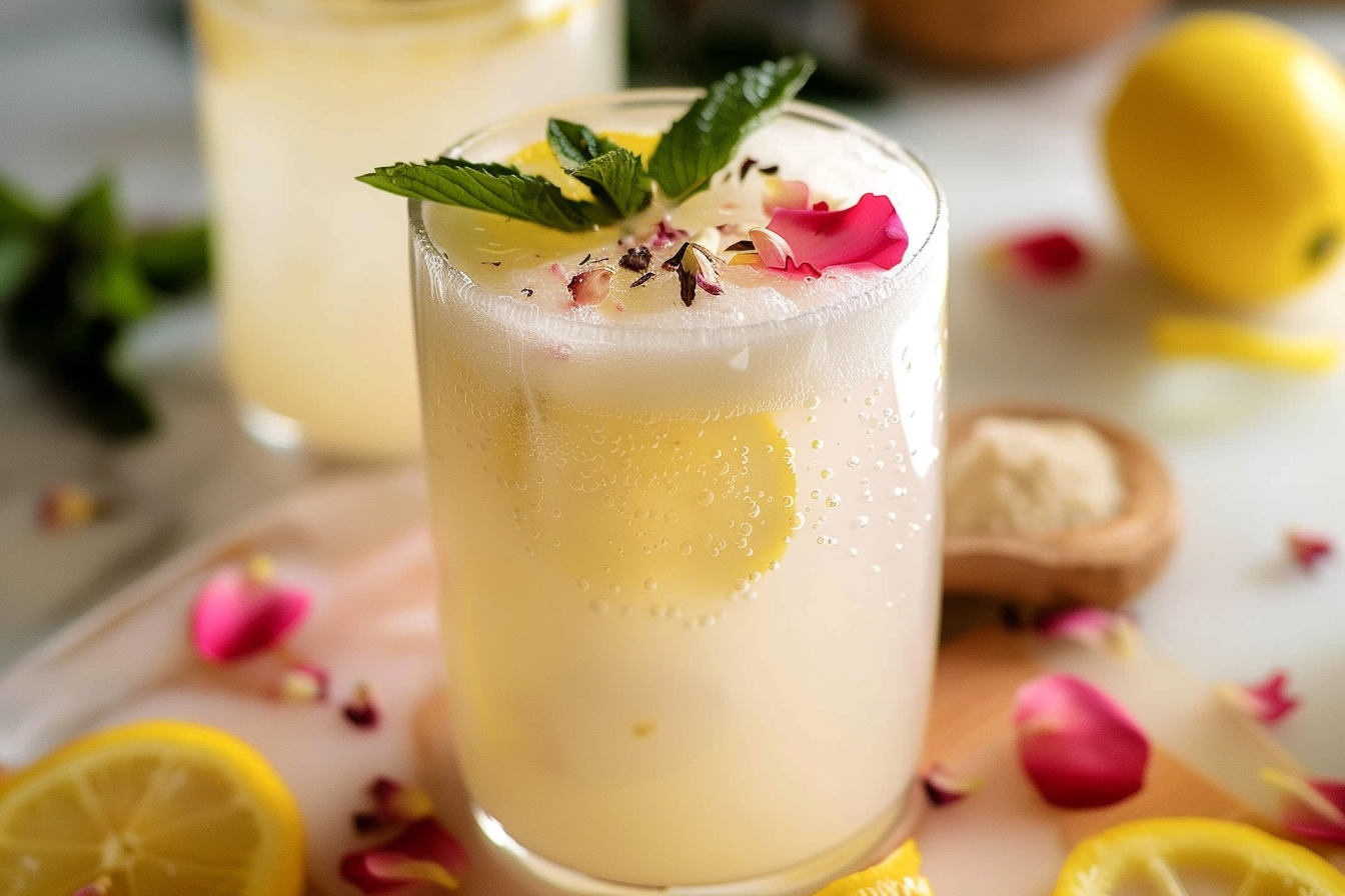 Creamy Brazilian Lemonade with a Rosewater Twist