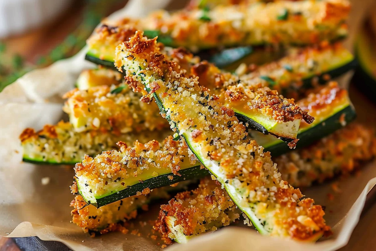 Crispy Baked Parmesan Zucchini Sticks
