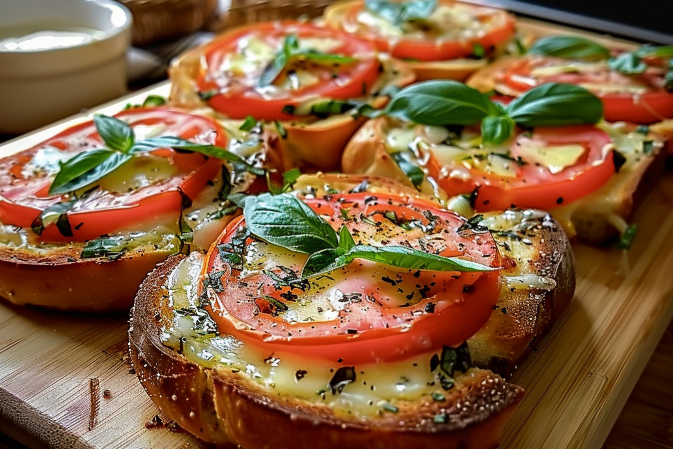 Tomato Basil Garlic Bread