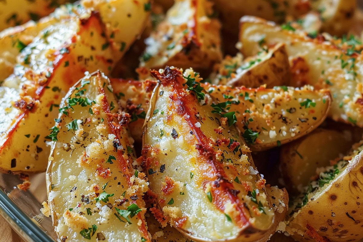 Baked Garlic Parmesan Potato Wedges
