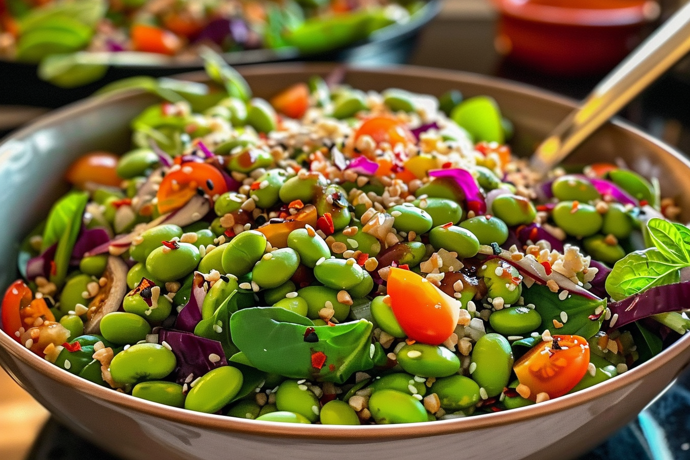 Mediterranean Edamame Crunch Salad