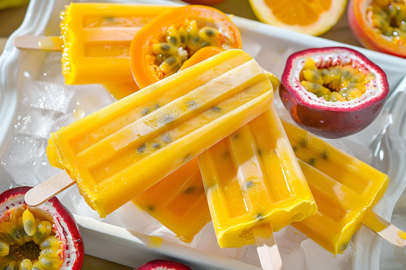 Mango Passion Fruit Popsicles