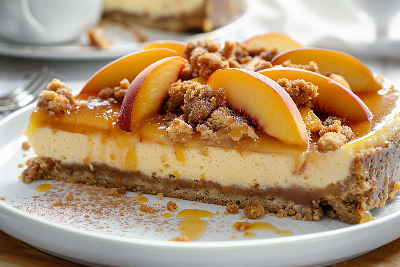 Peach Cobbler Cheesecake