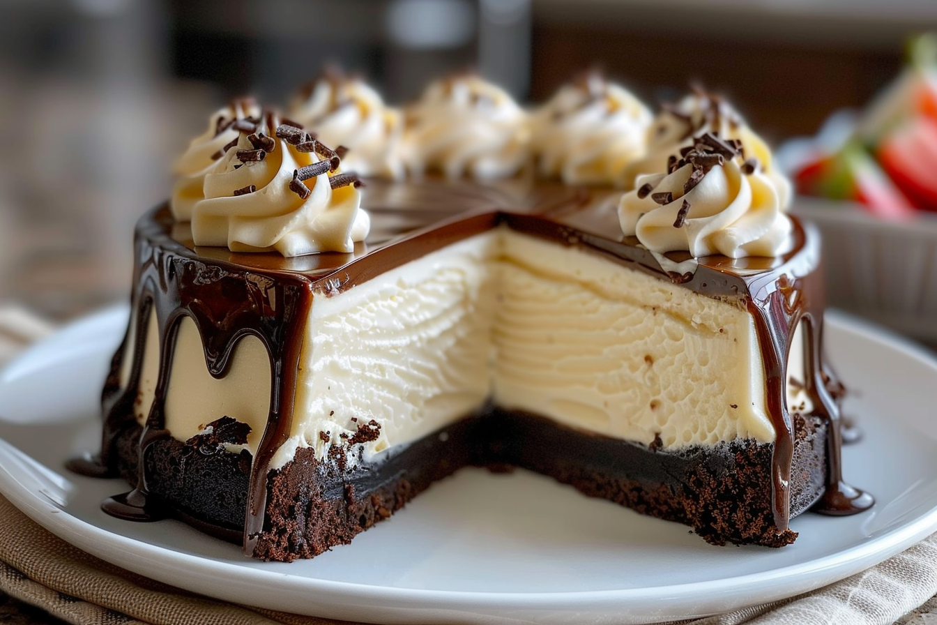 Boston Chocolate Cream Pie Cheesecake